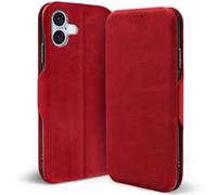 Verco Étui de protection à rabat pour iPhone 16 Plus - Style livre - Pour téléphone portable iPhone 16 Plus - 6,7" - Rouge