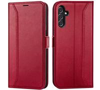 Verco Étui de protection à rabat pour Samsung Galaxy A54 5G 6,4'', Etui Telephone, Rouge