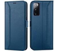 Verco Étui de protection à rabat pour Samsung Galaxy S20 FE 6,5 pouces de qualité supérieure pour Samsung S20 FE 5G Bleu