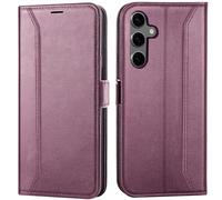 Verco Étui de protection à rabat pour Samsung Galaxy S24 FE - Pour téléphone portable Samsung S24 FE - Mûre