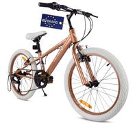 Verdant Bike Vélo pour Enfant pour garçon 20 Pouces Taille de Roue au Choix 6 Vitesses Shimano Vélo Enfant de 6 à 10 Ans Hauteur réglable (Cappuccino)