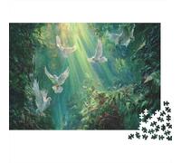 Verdant Enchanted Forest Puzzle 1000 Pièces Jouet De Défi pour Adultes Puzzle Impossible Défi Éducatif Cadeau De Décoration Intérieure 52x38cm/1000pcs