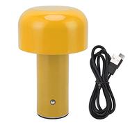 Verdant Touch Lampe de bureau LED en forme de champignon avec chargement USB, 3 températures de couleur, lampe de table tactile pour restaurant, étude, jaune doré