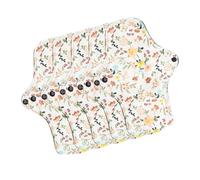Verdant Touch Lot de 5 protège-slips réutilisables lavables en coton super absorbant Motif floral respirant et lavable Taille M