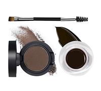Verdant Touch Pinceaux à sourcils poudre 2 en 1 Pochoir à sourcils Poudre Kit avec pinceaux de façonnage, étanche, ensemble de maquillage 05