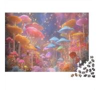 Verdant Umbrella Sky Puzzle Puzzle De 1000 Pièces Jouet De Défi Adultes Et Personnes Âgées De Plus De 12 Ans Jeu De Puzzle Défi Éducatif Cadeau De Décoration Intérieure 52x38cm/1000pcs