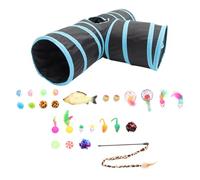 VERDANVERSE 1 Ensemble Kit de Jouets Interactifs pour Tunnel de Jeu et Bâtons à Teaser Ensemble pour Instinct de Chasse des
