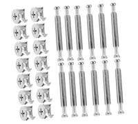 VERDANVERSE 10 Ensembles Connecteur Meuble Double Tête Raccord Vis Double Face avec Verrou à Came Excentrique pour Assemblage Armoire Placard Kit