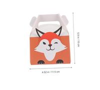 VERDANVERSE 10 Pièces Boîte de Rangement Bonbons Animaux Boîte Cadeau Portable pour Biscuits et Friandises Motif Cartoon Anniversaire et Mariage