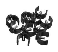 VERDANVERSE 10 Pièces Clips en forme de C pour tube de déambulateur Verrous à goupille en plastique et acier Pinces robustes pour béquilles et cannes Accessoires de mobilité pour seniors et