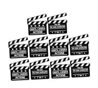 VERDANVERSE 10 Pièces Épingle Noire en Alliage Légère et Sécurisée de Clap de Cinéma pour Étudiants en Film et Soirées à Thème Cinéma