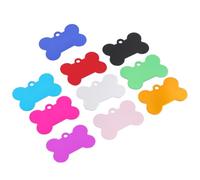 VERDANVERSE 10 Pièces Étiquettes D'identification pour Animaux en Aluminium Forme Os 38mm Résistant à l'usure Gravure Nom Téléphone Adresse pour Chien et Chat Couleur Couleur Aléatoire