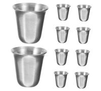 VERDANVERSE 10 pièces Lot de Gobelets Empilables Acier Inoxydable pour Communion Tasses Portables Légères pour Rituels Religieux Mariage et Cérémonies
