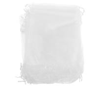 VERDANVERSE 100 Pièces Sacs Organza Blanc Pochettes à Cordon Transparentes pour Bijoux Dragées et Présents Fête Mariage Anniversaire