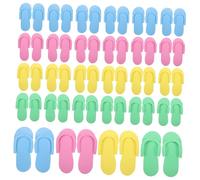 VERDANVERSE 12 Disposable Foldable EVA Nail Salon Slippers For Women Soft Non Slip Summer House And Travel Sandals Quick Dry Guest Slides In