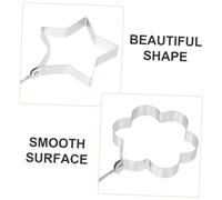 VERDANVERSE 12 pièces Anneaux de Cuisson Œufs Acier Inoxydable Épais Moules Créatifs pour Œufs Au Plat Formes Variées Rond Fleur Étoile Cœur Déjeuner Maison