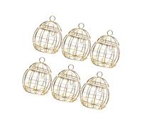 VERDANVERSE 12 pièces Boîte à Dragées Forme Cage à Oiseaux Dorée Coffret Cadeau Créatif pour Mariage Fête et Décoration DIY