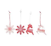 VERDANVERSE 12 Pièces Décorations Suspendues pour Sapin de Noël Légeres Ornements Pendants de Noël avec Design Anges et Rennes Décorations Festives pour Maison et Fête
