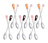 VERDANVERSE 12 Pièces Lot de Cuillères pour Animaux Forme de Patte de Chat Cuillères à Nourriture Humide pour Boîte de Conserve Poignée Confortable Ustensiles Polyvalents pour Alimentation de