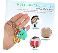 VERDANVERSE 12 Pièces Lot de Porte Clés Mexicains à Thème Fête Petits Porte Clés Cartoon Cactus Chapeau Hot Dog Guitare et Résistants Décorations et