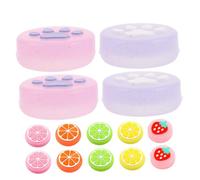 VERDANVERSE 14 pièces Capuchons de Joystick Switch Silicone Motifs Chat Griffes et Fruits Lumineux Grips Décoratifs pour Manette Accessoires pour Prise Pouce Gaming