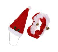 VERDANVERSE 1ensemble Costume De Noël pour Animaux avec Chapeau Et Écharpe De Adorable pour Chats Et Chiens Accessoires Festifs à Porter Photographier