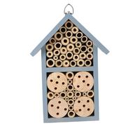 VERDANVERSE 1pièce Hôtel à Insectes Bois Maison De Jardin pour Abeilles Et Décoration Extérieure avec Crochets Forgé pour Favoriser La Biodiversité Votre Jardin