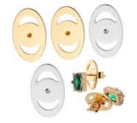 VERDANVERSE 2 Paires Fermoirs Sécurité Boucles Doreilles Support Antichute Doré et Argenté pour Bijoux