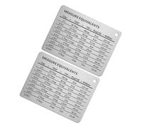 VERDANVERSE 2 pièces Aimants de Réfrigérateur Acier Inoxydable avec Tableau de Conversion de Mesure pour Cuillères à Thé et Doseurs