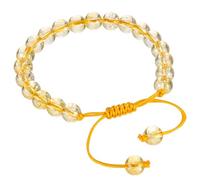 VERDANVERSE 2 pièces Bracelet Citrine pour Femmes et Bracelet Perles Naturelle Accessoire Réglable Élégant et Durable Lot de Mode