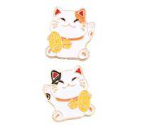 VERDANVERSE 2 Pièces Broche chat épingle mignonne broche de chats de dessin animé bijoux de épinglette émail parure de accessoire vestimentaire