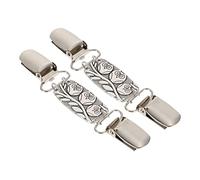 VERDANVERSE 2 pièces Broche Clips Écharpe Accessoire Mode pour Cardigans et Pulls Vintage Femme Homme