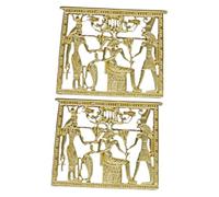 VERDANVERSE 2 pièces Broche Rétro Égyptienne Souverain Alliage Décoration Brillante pour Vêtements Accessoires Mode Polyvalents