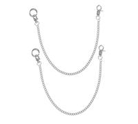 VERDANVERSE 2 pièces Chaîne de Pantalon Inoxydable Résistant Chaîne Jean Délicate et Accessoire Hip-hop Mode Unisexe pour Jeans et Portefeuilles