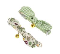 VERDANVERSE 2 Pièces Collier pour Petit Chien et Chat Réglable avec Oreilles de Lapin Décoratives et Confortable Colliers Ajustables pour Chiot et Chaton