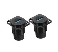 VERDANVERSE 2 pièces Connecteur Étanche à Montage sur Panneau Prise Encastrable Fixe Adaptateur D Extension de Données Double Face D-Type pour PC Imprimantes et Caméras Lot