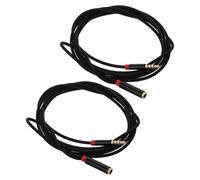 VERDANVERSE 2 Pièces cordon audio casque micro rallonge de prise casque rallonge de câble audio cordon auxiliaire mâle femelle Black