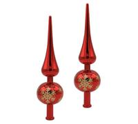 VERDANVERSE 2 Pièces Étoile de Sapin de Noël Sphérique Rouge Décoration de Noël et Résistante pour Maison Bureau et Commerce Ornement pour Ambiance Chaleureuse