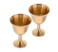 VERDANVERSE 2 pièces Gobelet Décoratif Laiton Doré Coupe à Vin de Table Moyen Ornement de Damitié pour Mariage et Communion