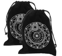 VERDANVERSE 2 pièces Housse de Rangement pour Cartes de Tarot avec Cordon de Serrage Pochette pour Dés et Bijoux Pratique pour Accessoires Divinatoires Housse Compacte et Sécurisée pour Jeux