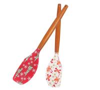VERDANVERSE 2 Pièces Lot de Grattoirs Silicone pour Pâtisserie Motifs Noël Spatules Souples pour Gâteaux et Crèmes Ustensiles de Cuisine Multifonctions Résistants et Faciles à Nettoyer