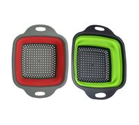 VERDANVERSE 2 pièces Lot de Paniers Vidange Cuisine Rétractables et Pliables Passoire Évier Multi Corbeilles Fruits et Légumes Ventilées Rangement Pratique pour Cuisine Matériaux Sûrs Odeur