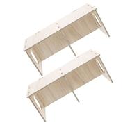 VERDANVERSE 2 pièces Maisonnette Hamster Naturel Refuge Solide et Pratique pour Rongeurs Maison Cage Hamster à Peindre Confortable et Durable pour Petits Animaux