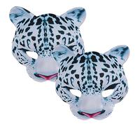 VERDANVERSE 2 Pièces Masque de Neige Eva pour Halloween et Fête Costume Cosplay et Confortable Masque Animal Demi Visage Décoratif pour Soirée Déguisement