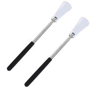 VERDANVERSE 2 pièces Pied-à-coulisse Extensible Acier Inoxydable à Long Manche Réglable pour Adultes et Seniors Corne à Chaussures Léger et Portable pour Maison Bureau et Voyage