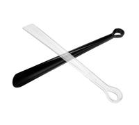 VERDANVERSE 2 Pièces Pied Long Transparent et Noir pour Seniors et Femmes Enceintes Manche Extra Long Ergonomique sans Pliage Aide à Enfiler Chaussures et Compact pour Voyage