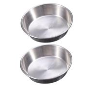 VERDANVERSE 2 pièces Plat Rond Acier Inoxydable pour Sauces et Condiments pour et Assaisonnements Utilisation à Restaurant et Événements