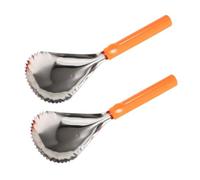 VERDANVERSE 2 Pièces Scoop Dentelé Acier Inoxydable pour Citrouille Grattoir Manuel pour Séparation de Outil Corer Fruit pour Cuisine et Automne Orange