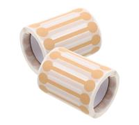 VERDANVERSE 2 Rouleaux Ruban Adhésif de Sécurité Alimentaire Surface Rayée et Écriture Possible Marron, Autocollant Tamper Evident pour Aliments Préemballés pour Portions en Magasin