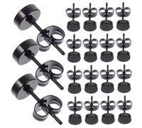 VERDANVERSE 20 pièces Boucles Oreilles Rondes Acier Légères et Unisexes Design Élégant et Confort Optimal pour Femmes et Hommes